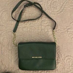 Michael Kors Green Bedford Crossbody Purse